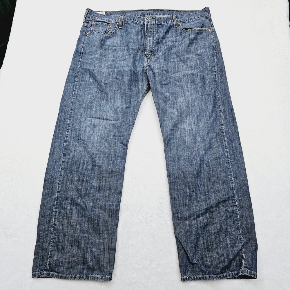 Levi's 569 Loose Straight Jeans Mens 44x31 Blue Medium Wash Denim Baggy Skater - Picture 2 of 11